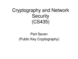 cryptography and network security cs435