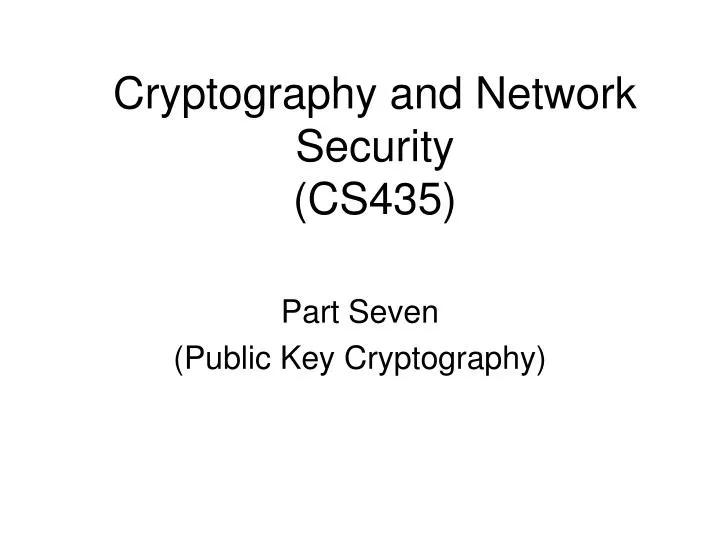 cryptography and network security cs435