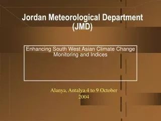 Jordan Meteorological Department (JMD)