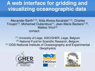 A web interface for gridding and visualizing oceanographic data