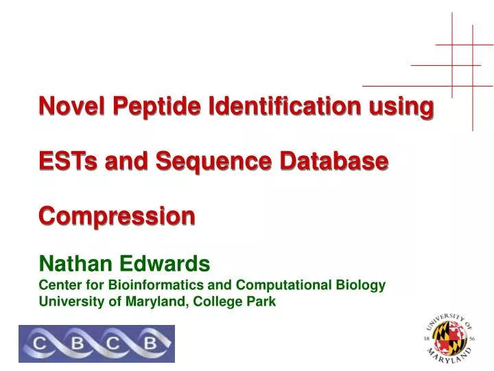 novel peptide identification using ests and sequence database compression