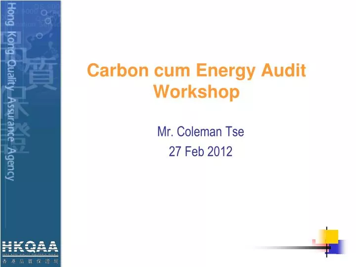 carbon cum energy audit workshop