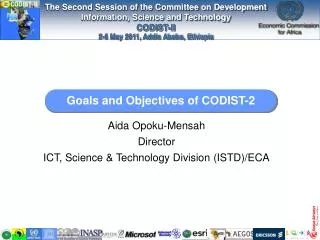 Goals and Objectives of CODIST-2
