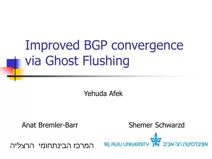 improved bgp convergence via ghost flushing