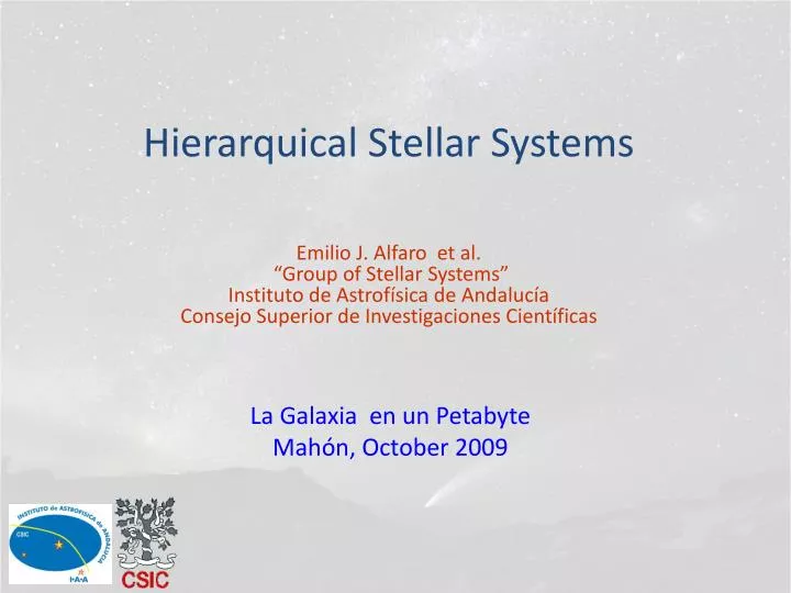 hierarquical stellar systems