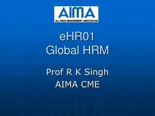 eHR01 Global HRM