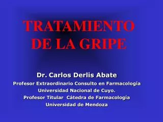 tratamiento de la gripe