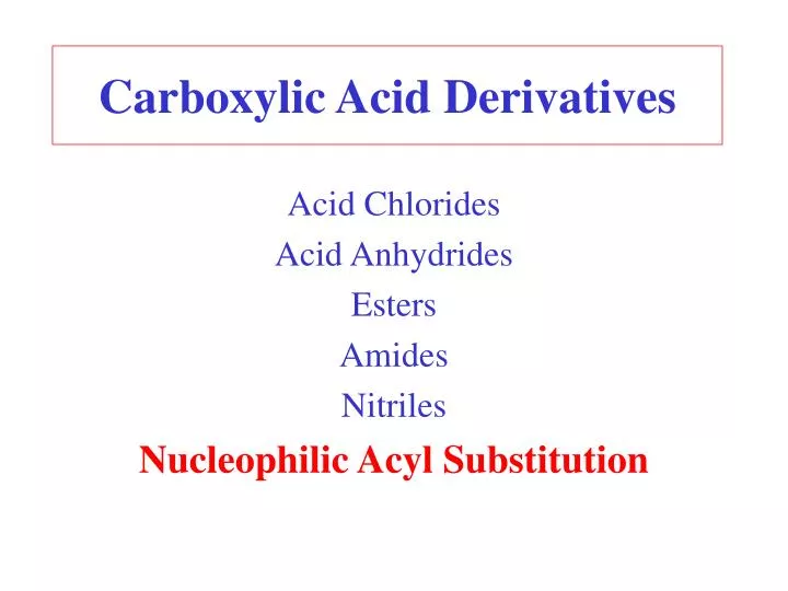 carboxylic acid derivatives