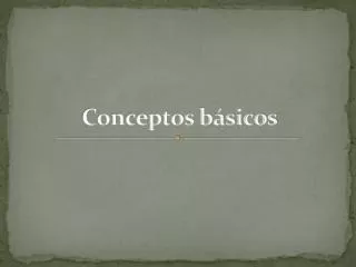 conceptos b sicos