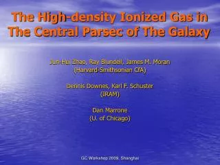 The High-density Ionized Gas in The Central Parsec of The Galaxy