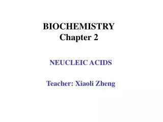 BIOCHEMISTRY Chapter 2