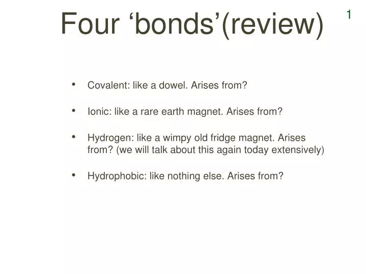 four bonds review