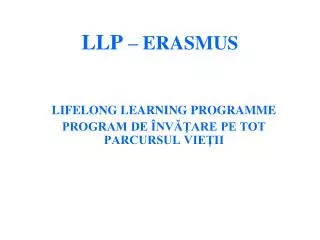 llp erasmus