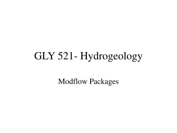 gly 521 hydrogeology