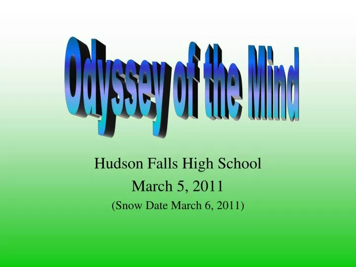hudson falls high school march 5 2011 snow date march 6 2011