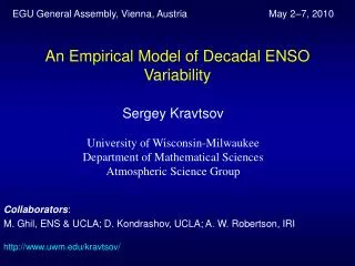 An Empirical Model of Decadal ENSO Variability