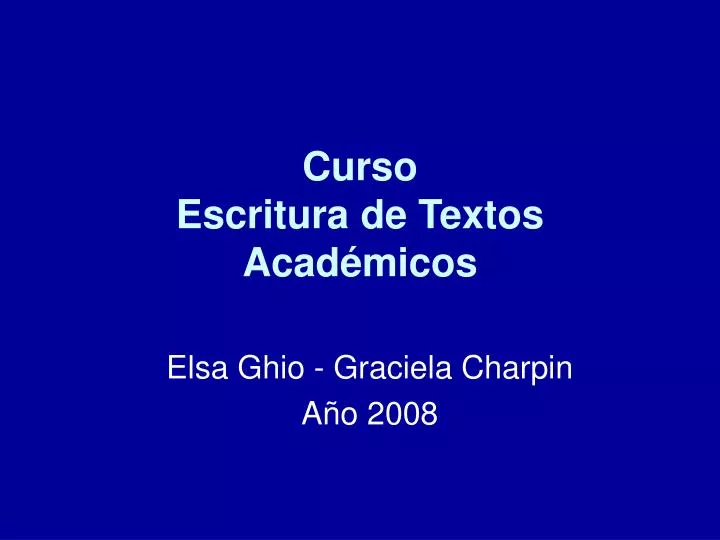 curso escritura de textos acad micos