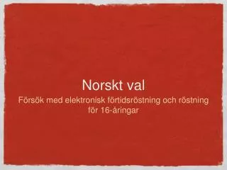 norskt val