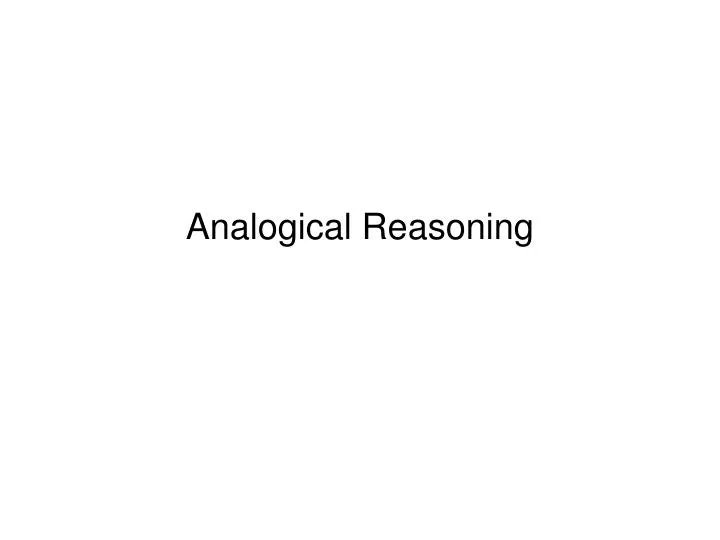 analogical reasoning