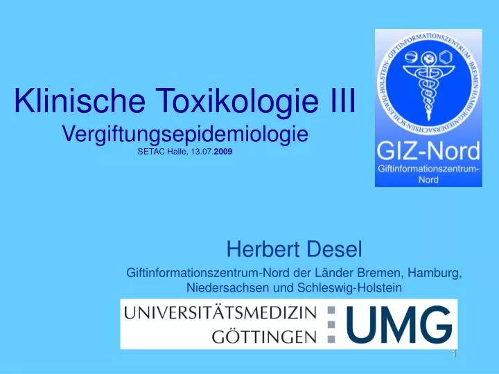 klinische toxikologie iii vergiftungsepidemiologie setac halle 13 07 2009