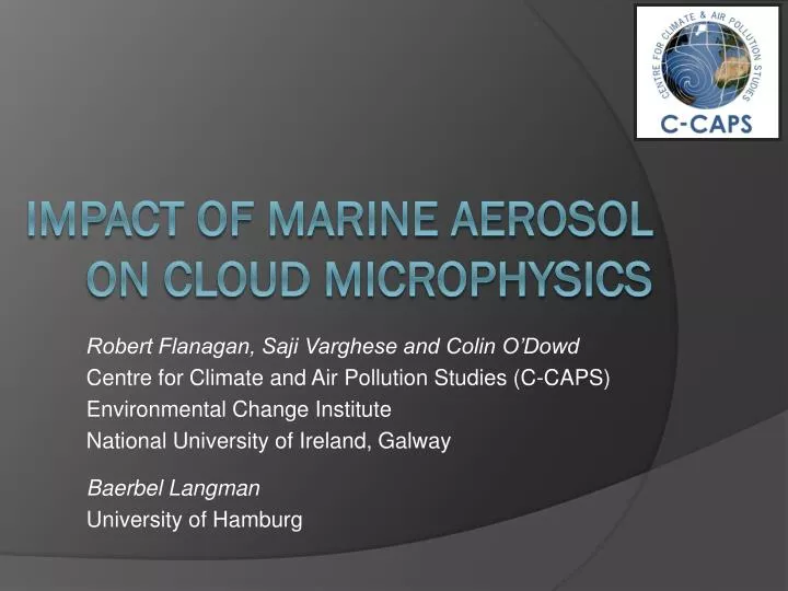 impact of marine aerosol on cloud microphysics