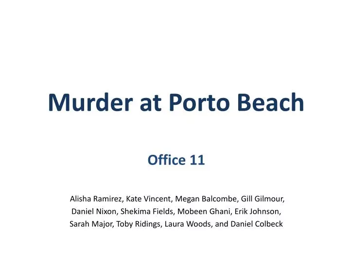 murder at porto beach