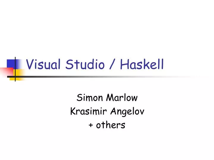 visual studio haskell