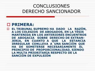 conclusiones derecho sancionador