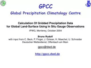 GPCC Global Precipitation Climatology Centre