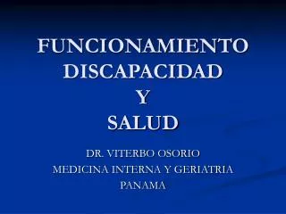 funcionamiento discapacidad y salud
