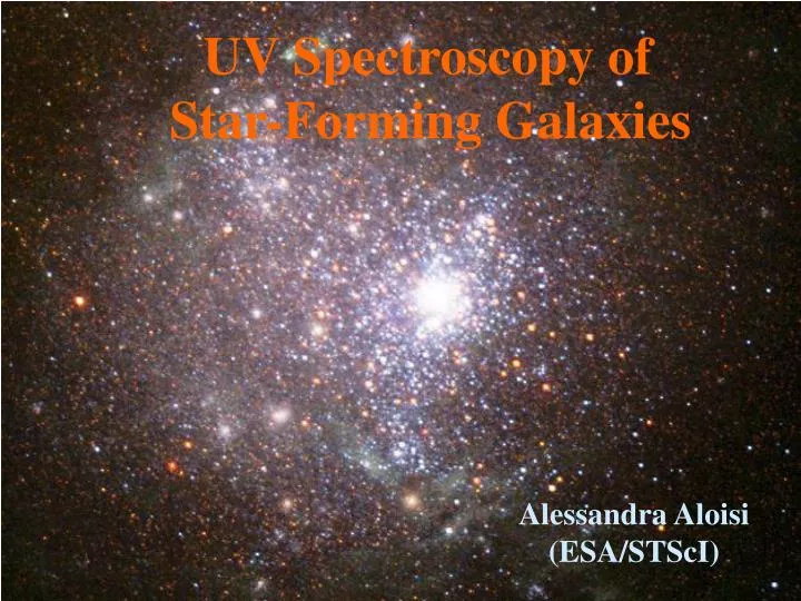 uv spectroscopy of star forming galaxies