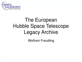 The European Hubble Space Telescope Legacy Archive