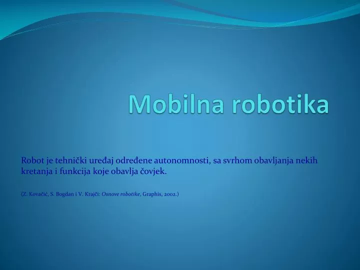 mobilna robotika