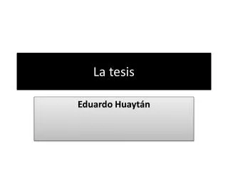 la tesis