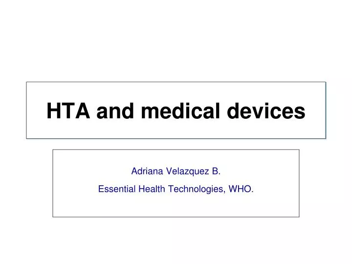 hta and medical devices