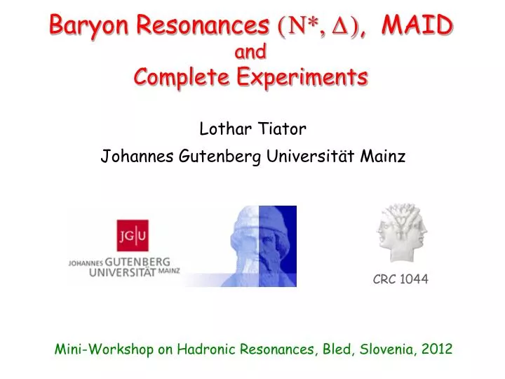 baryon resonances n d maid and complete experiments