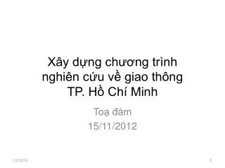 x y d ng ch ng tr nh nghi n c u v giao th ng tp h ch minh