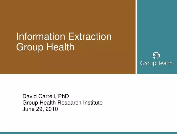 information extraction group health
