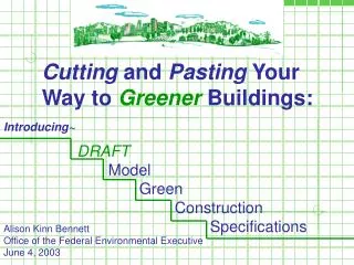 Cutting and Pasting Your Way to Greener Buildings: