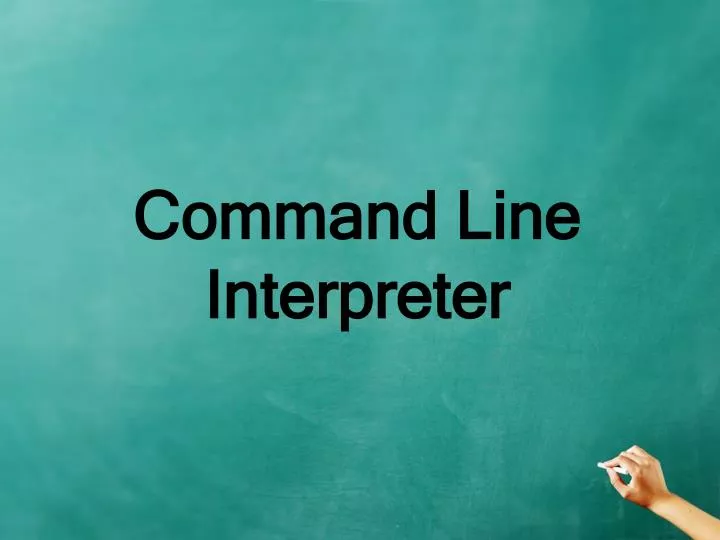 command line interpreter