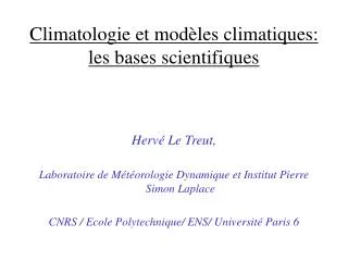 climatologie et mod les climatiques les bases scientifiques