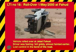 LTI no 18: Roll-Over 1/May/2000 at Fahud