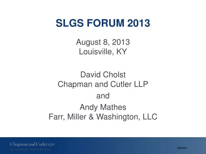 slgs forum 2013