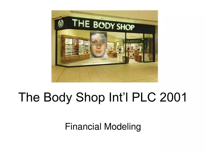 the body shop int l plc 2001