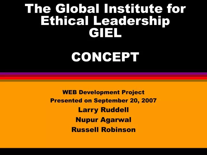 the global institute for ethical leadership giel concept