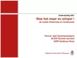 onderwijsdag 2007