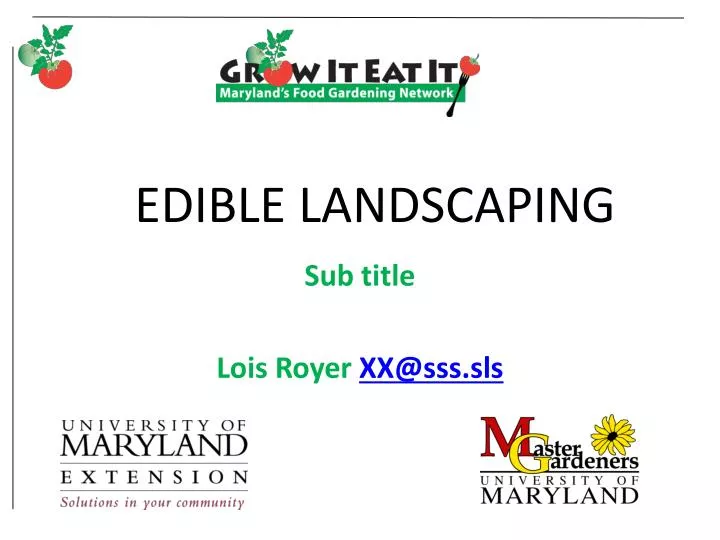 edible landscaping