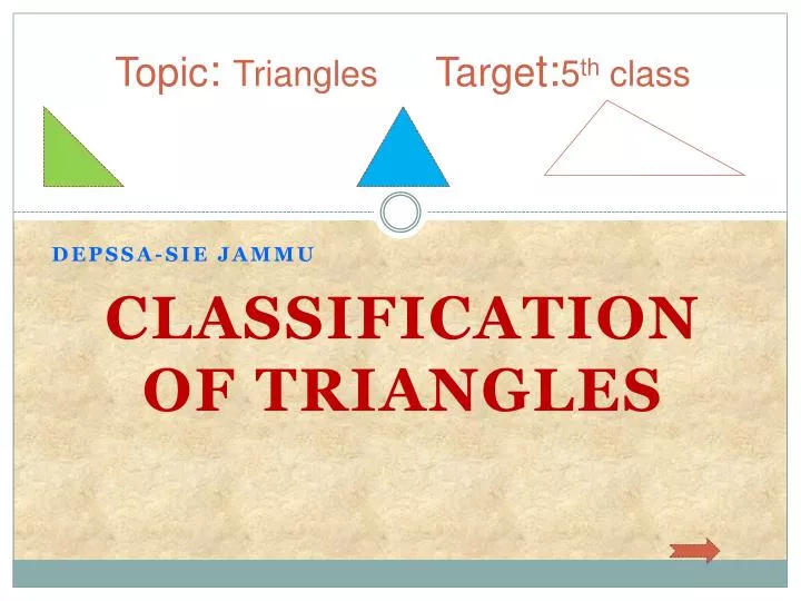 topic triangles targe t 5 th class