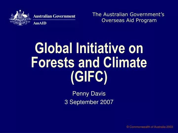 global initiative on forests and climate gifc