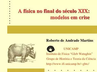 a f sica no final do s culo xix modelos em crise